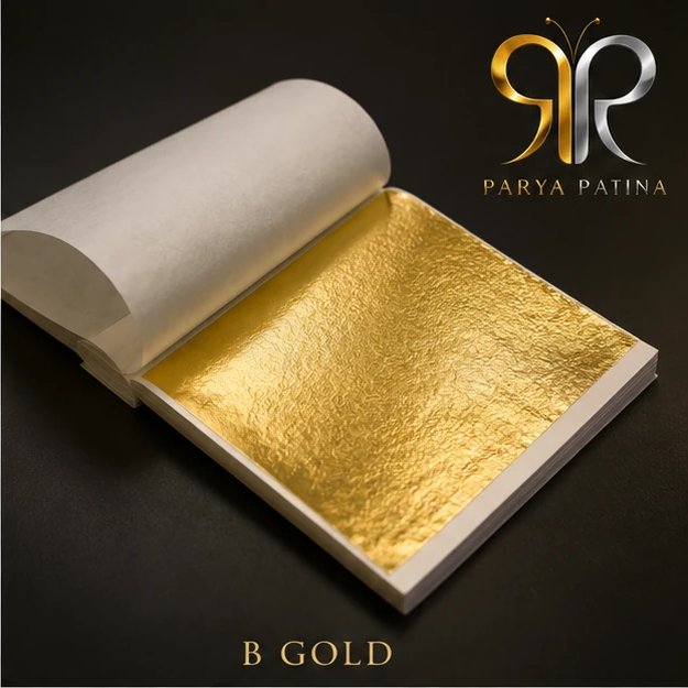 خرید ورق طلا B Gold (طلایی براق/روشن) پریا پتینا | مخصوص پتینه‌کاری و دکوراتیو — تصویر 1